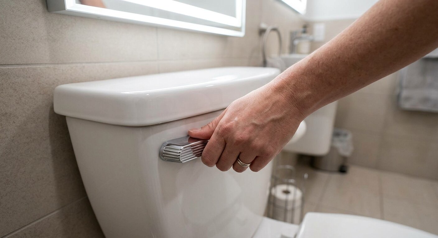 How to Flush a Toilet Without a Handle or Water