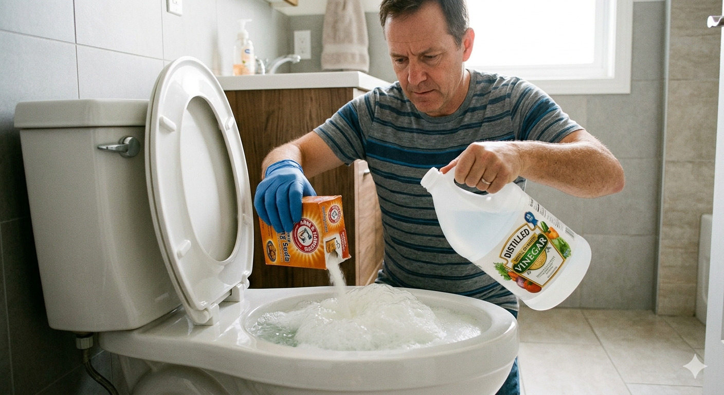 How to Unclog a Toilet with Baking Soda and Vinegar